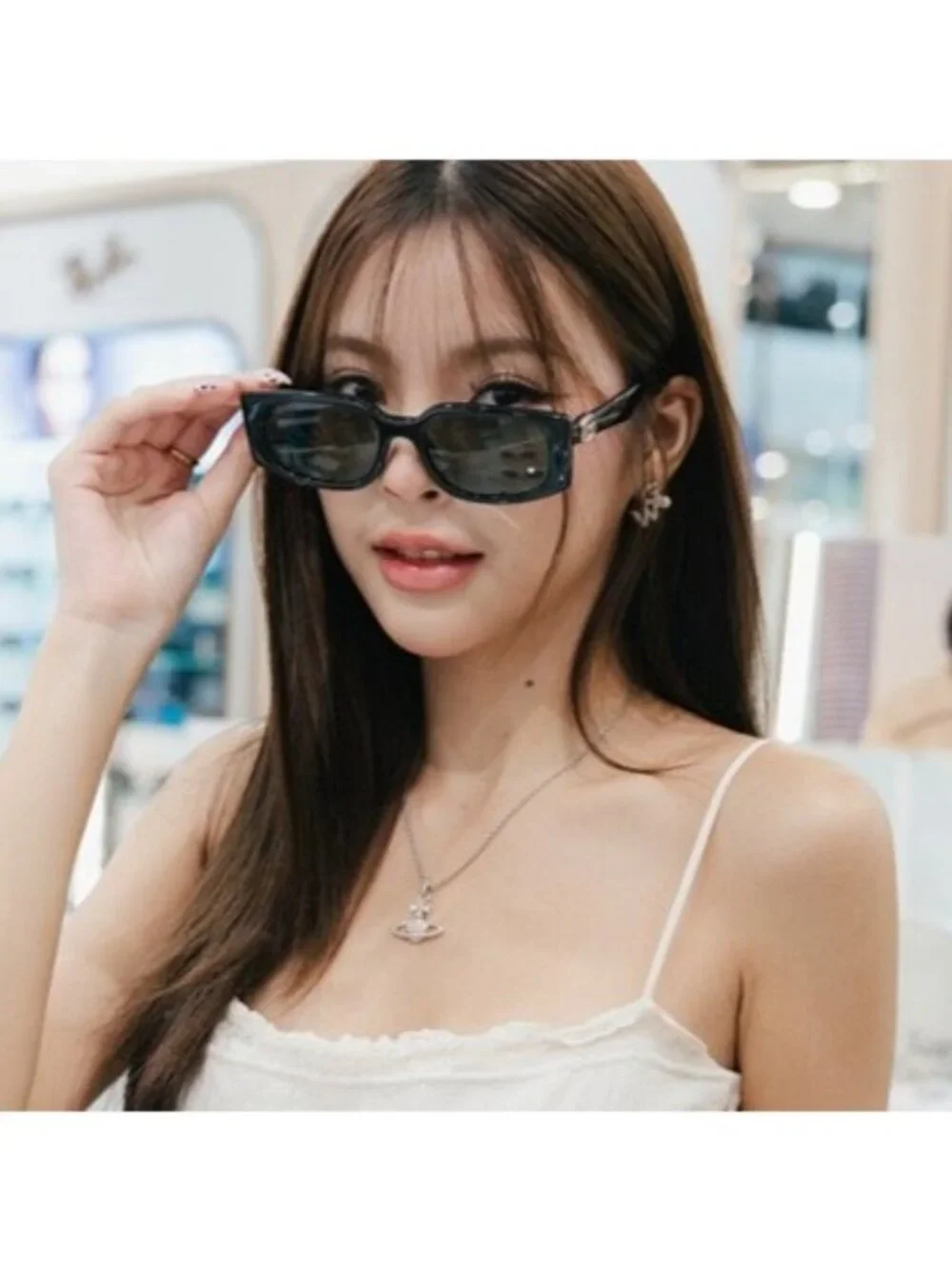 Gucci GG1534S 004 Sunglasses Lilac Rectangle Frame, Violet  Lenses